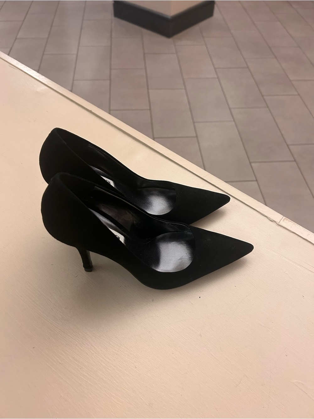 Heels Steve Madden Classic Black Suede Pointed-Toe Heels for Women - Picture 7 of 12